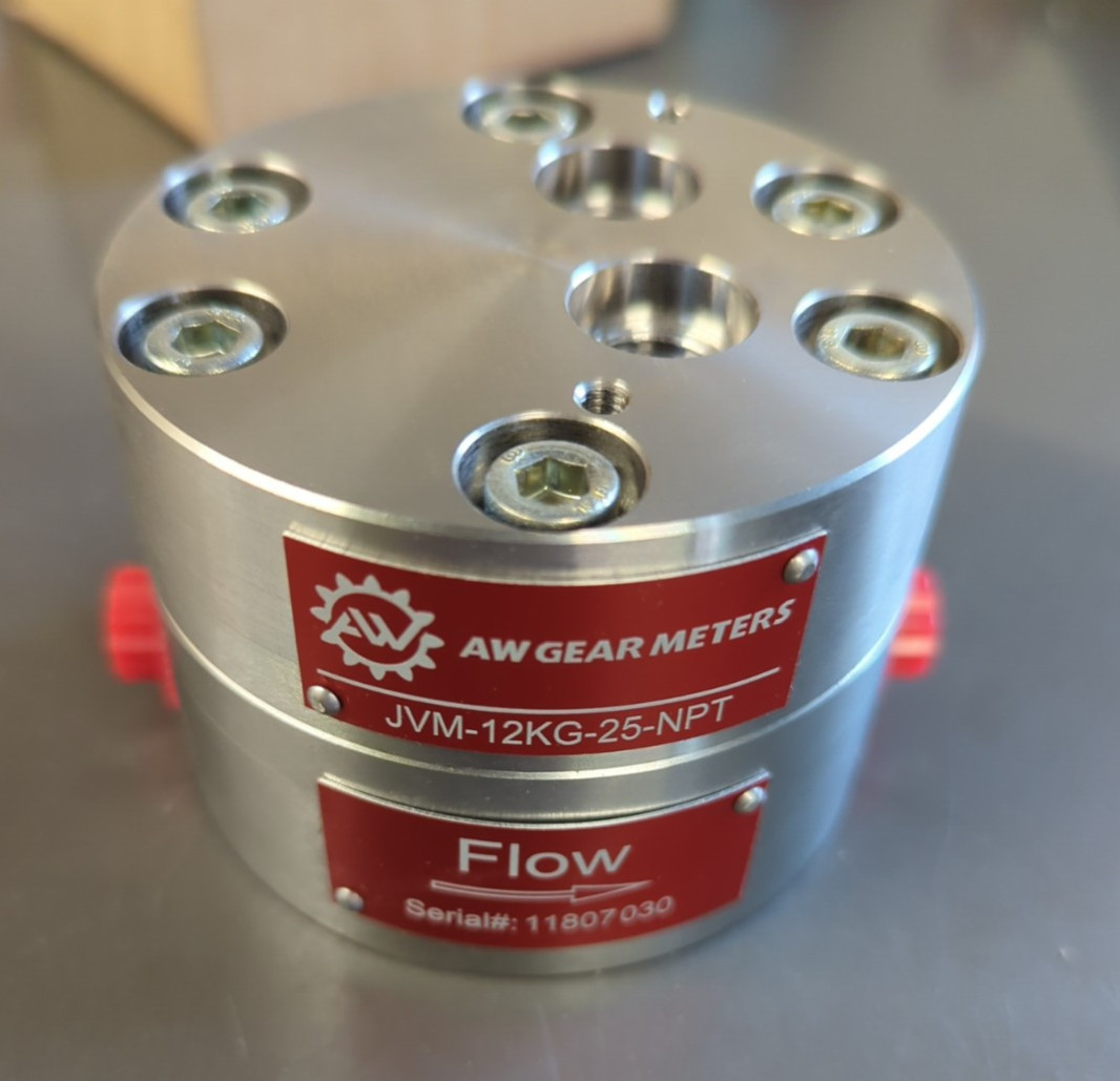 NEW AW LAKE Gear Meters JVM-12KG-25-NPT Positive Displacement Flow Meter; 303SS