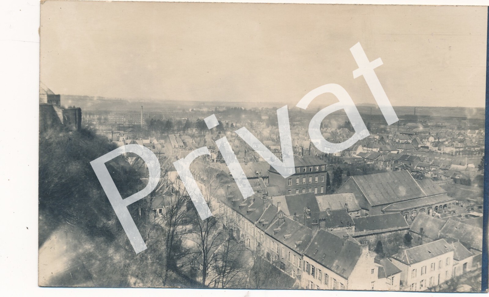 Photo WK1 Guise Panorama View of the City Ruins France M1.26
