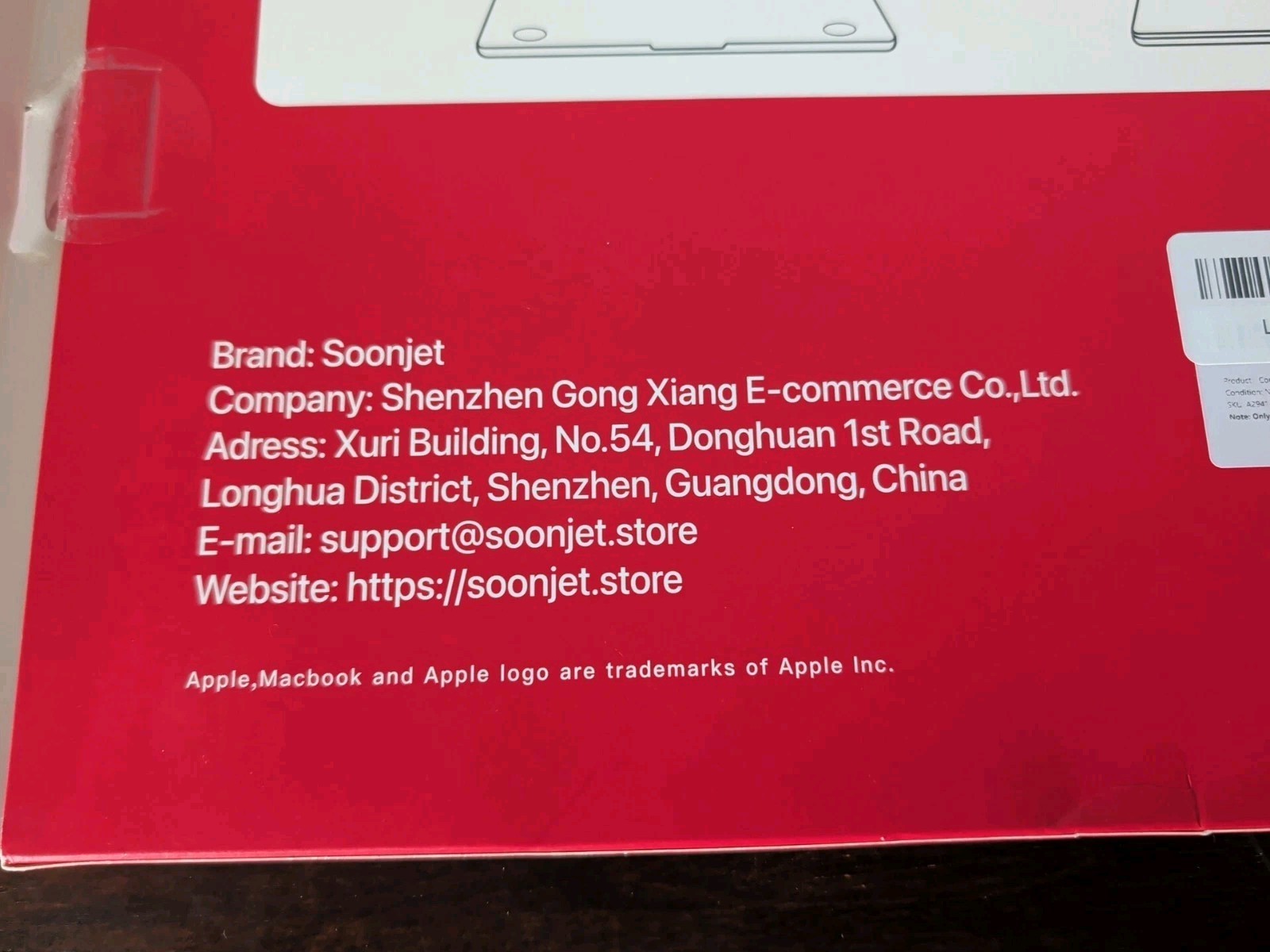 Soonjet Macbook Air 13.6in Case - Starlight Clear