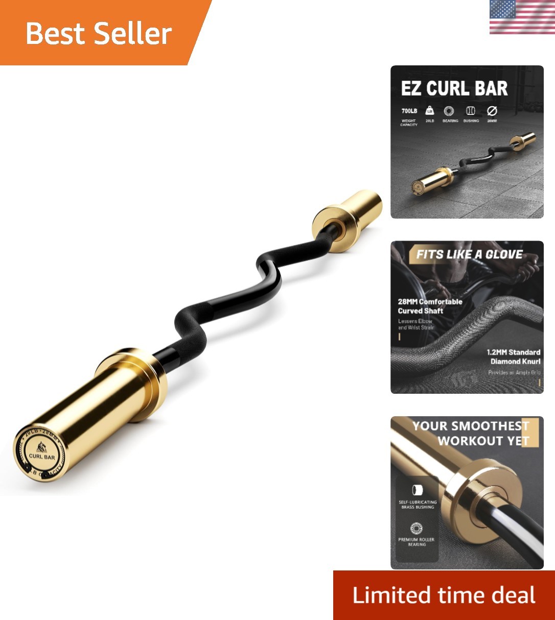 4ft/4.9ft/6ft Barbell for Strength Training and Olympic Weightlifting, 2 Inch...