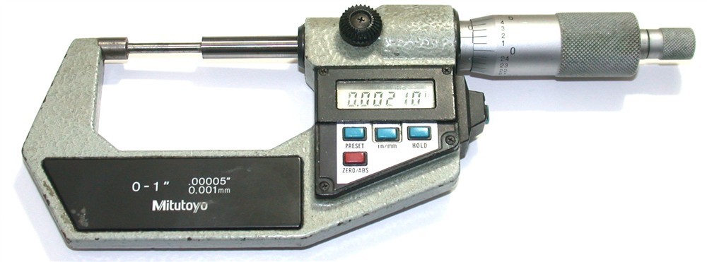 Mitutoyo 293-761-30 0-1" 0-25mm Digimatic .00005"/.001mm Resolution Micrometer