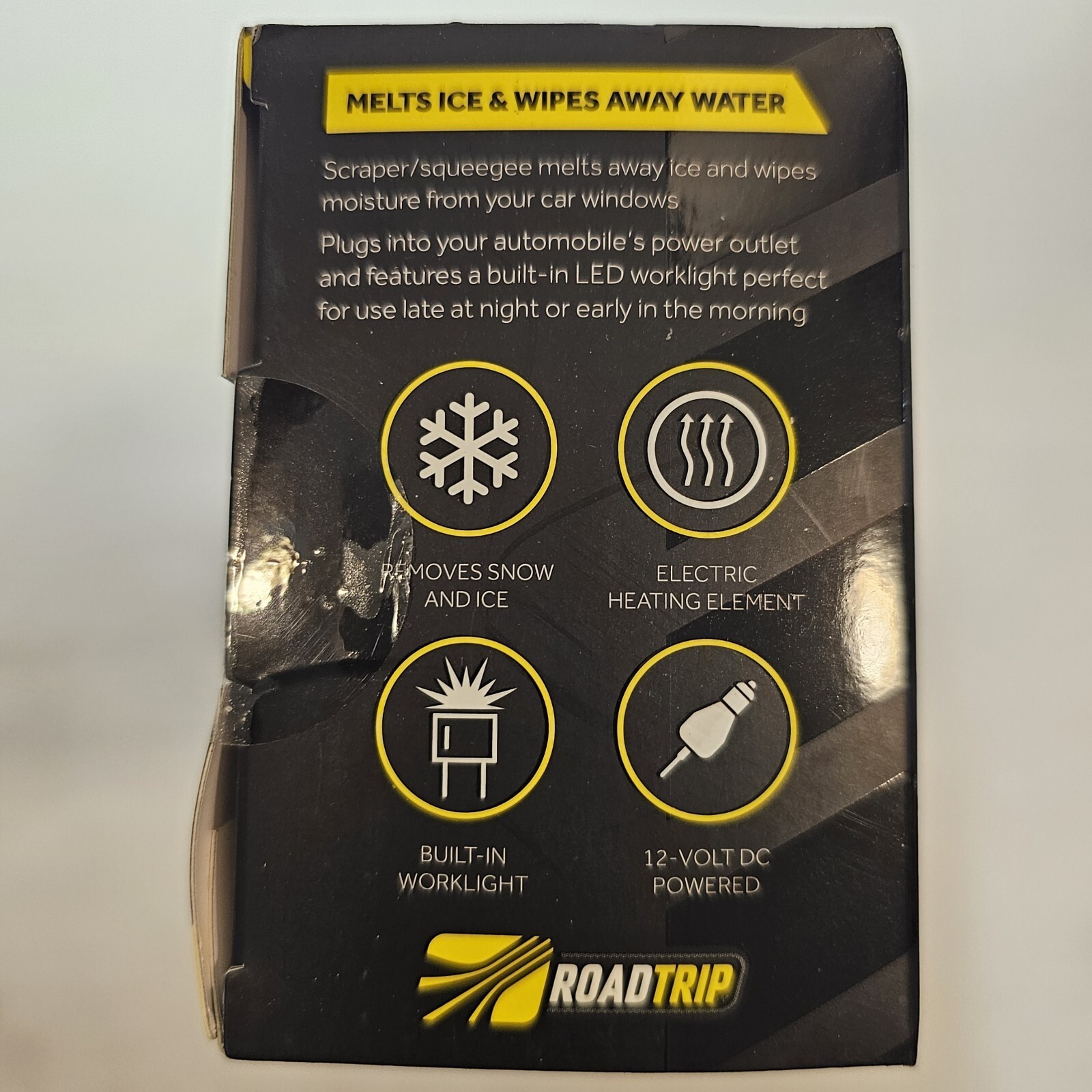 Road Trip Light Up Heated Ice Scraper 12V w/ LED Work Light NIB
