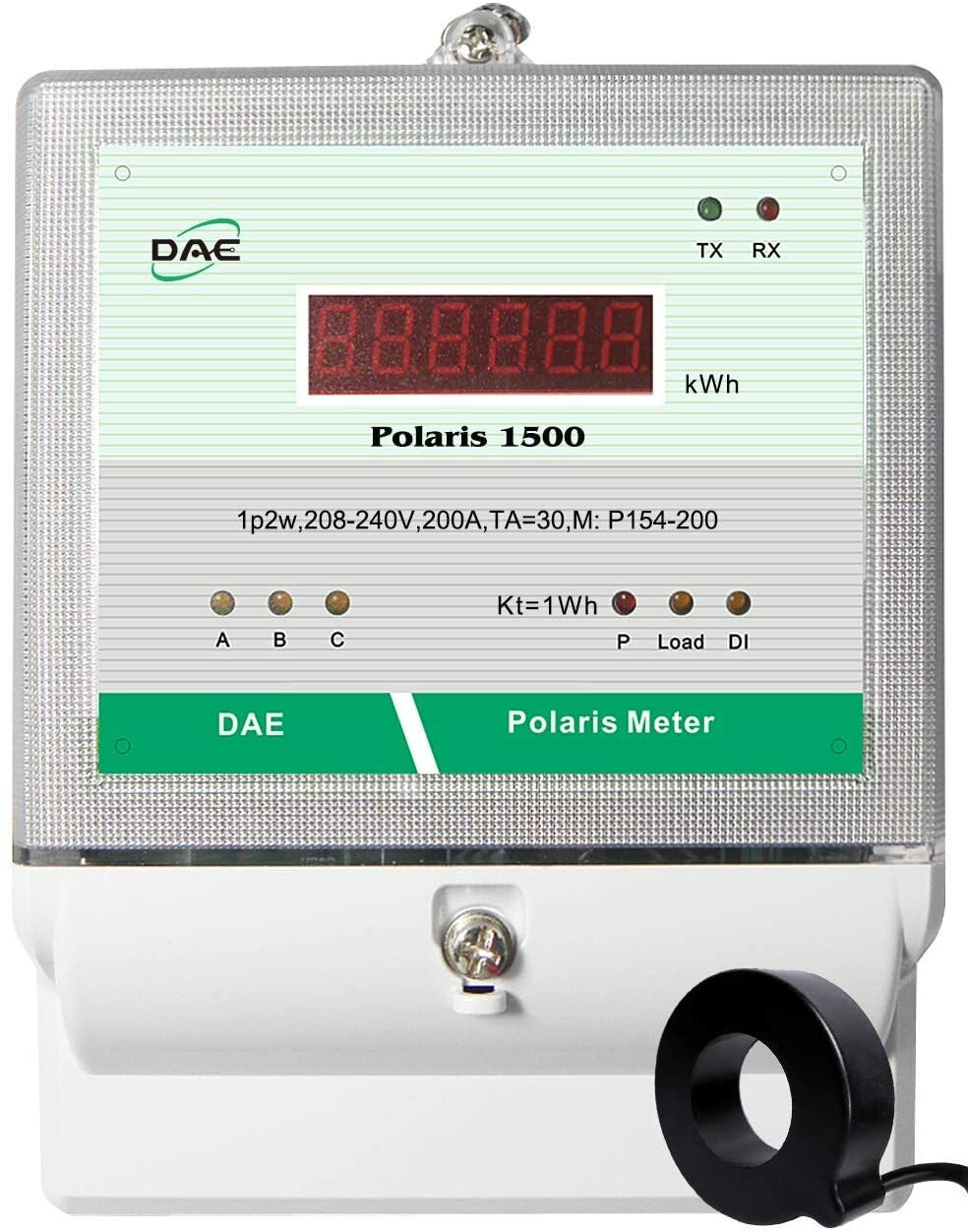 DAE P154-200-S KIT, 200A, UL kWh Submeter, 1P2W, 208/240v, 1 CTs, RS485