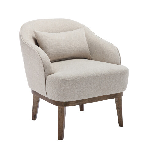 Modern Accent Chair Single Sofa Couch Upholstered Living Room Armchair w/ Pillow