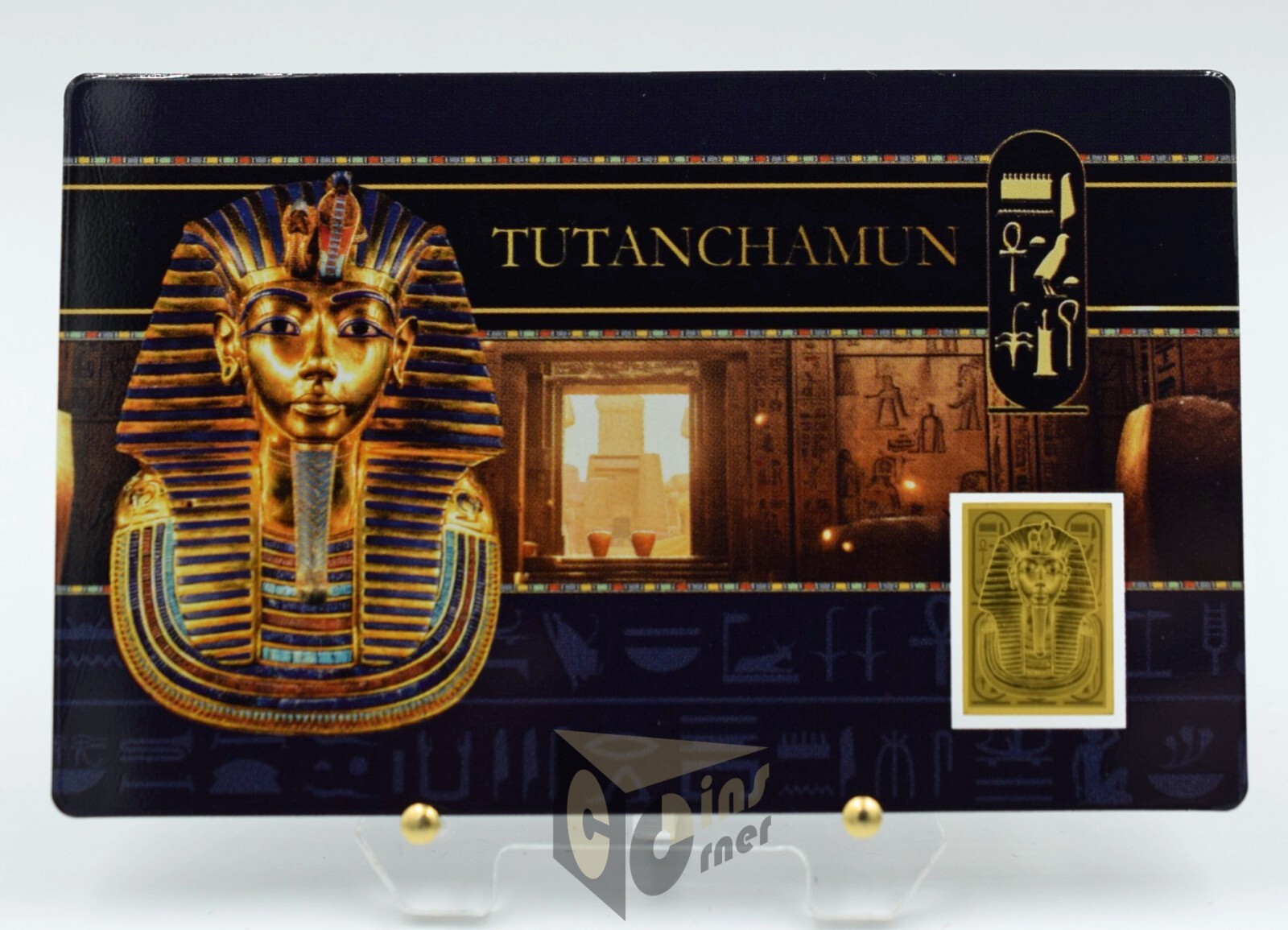 Tutankhamun 1/1000 Oz 999 Gold Coin Bar 3000 Francs Chad