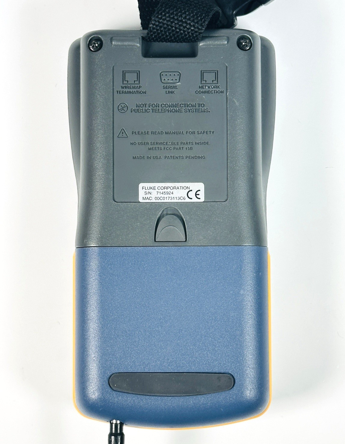 Fluke Networks OneTouch 10/100 Network Assistant with AC Adapter NEEDS BATTERY