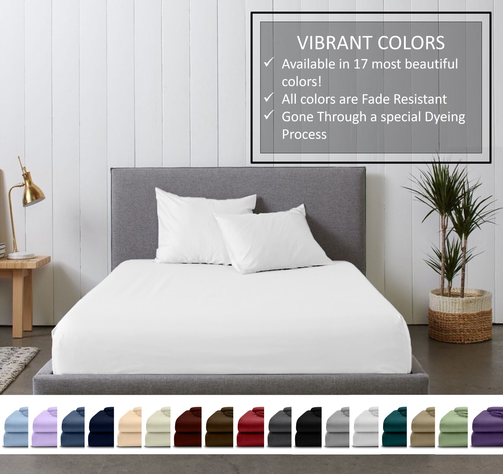 Split King Sheet Set for Adjustable Bed, 1000-TC, 100% Egyptian Cotton 15" Deep