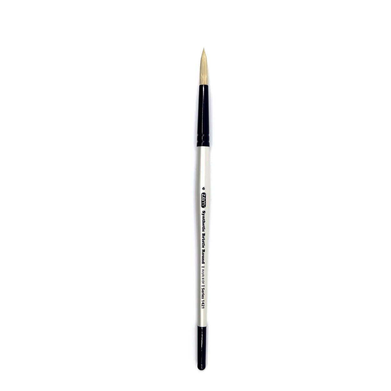 1421 White Bristle Synthetic Round