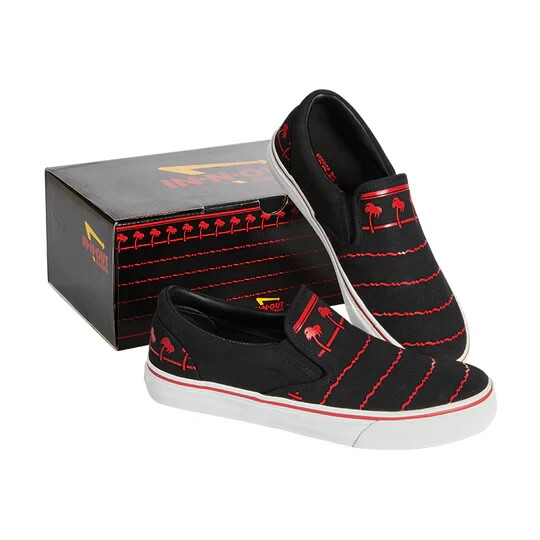 In-N-Out Burger Black Drink Cup Slip-On Shoes NEW Sizes 7, 8, 9 & 13
