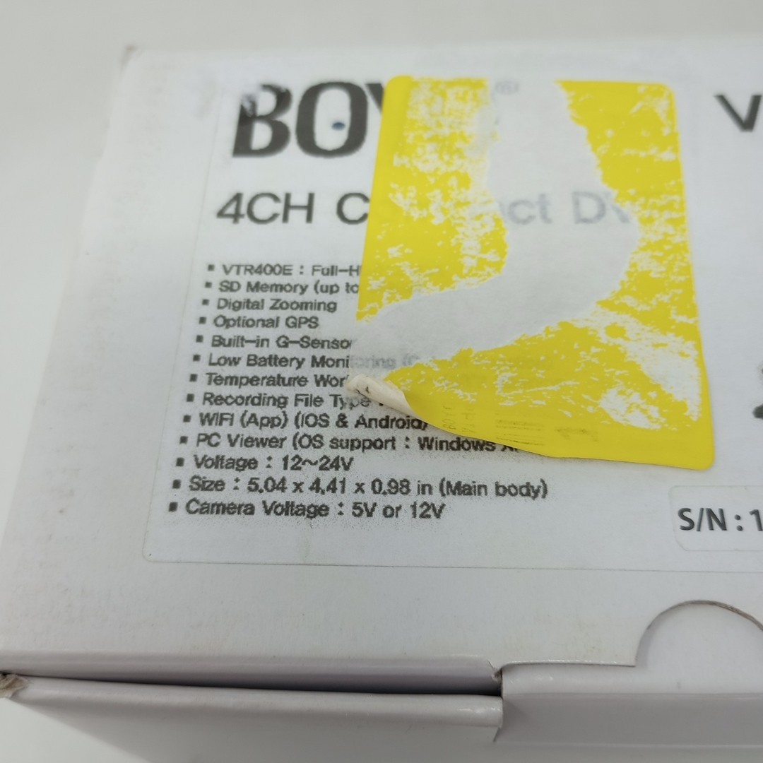 BOYO VTR400E 4CH Compact DVR Black Box NOS (Open Box)