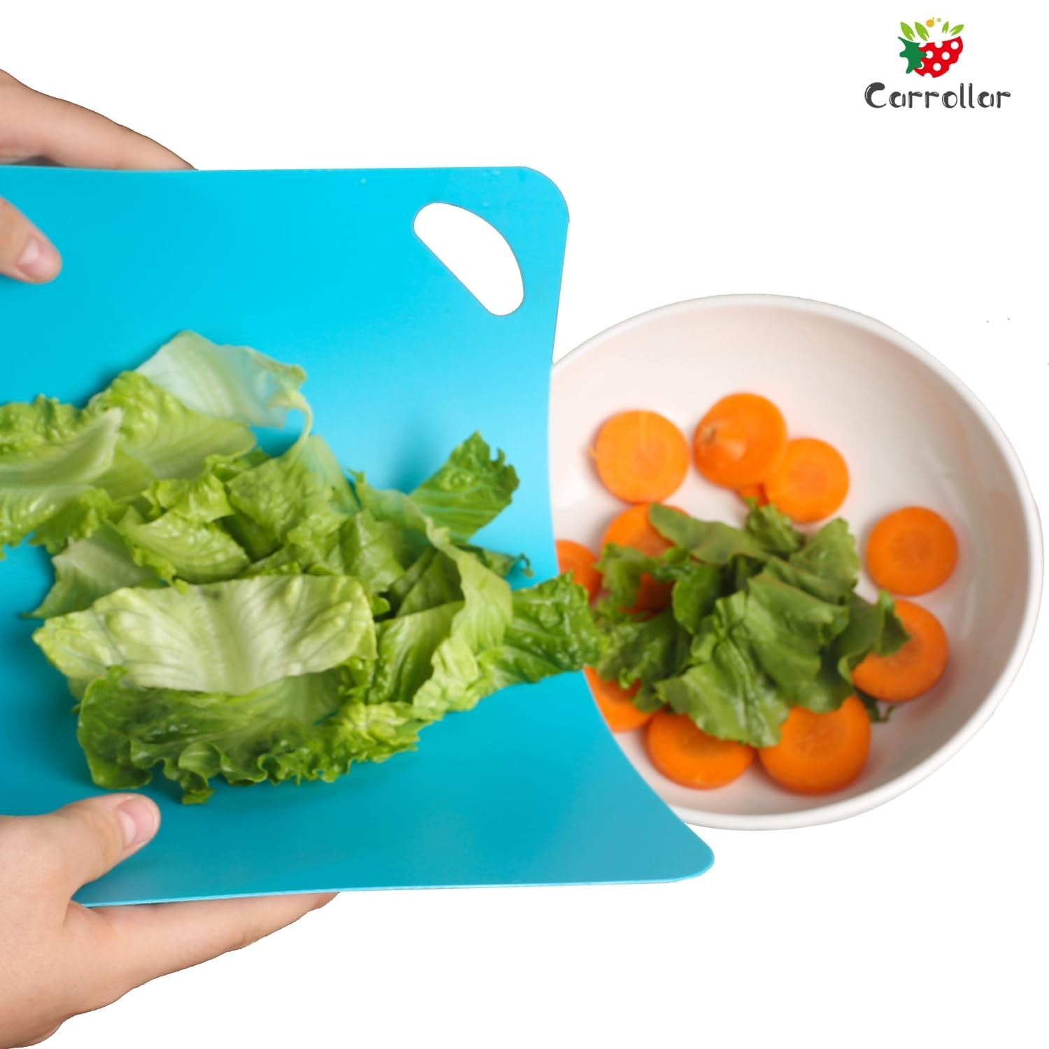 Plastic Flexible Cutting Mats for Kitchen, 3pcs Color Coded Chopping Board Se...