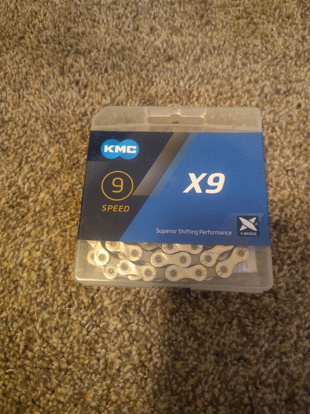 [ZU] KMC X9 9-Speed Bicycle Chain 116 Links Silver