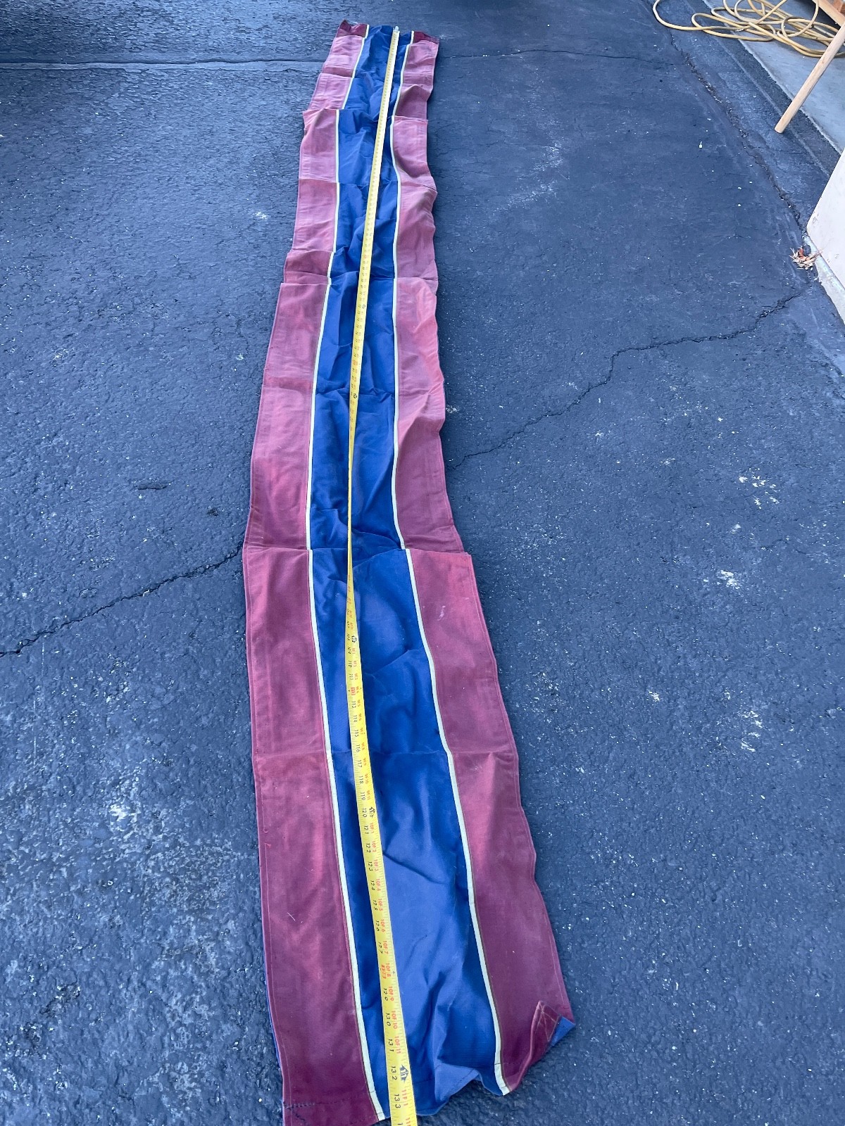 Vintage Pennegard Canvas Harris Show Horse Runner Red & Blue 11ft x 14in
