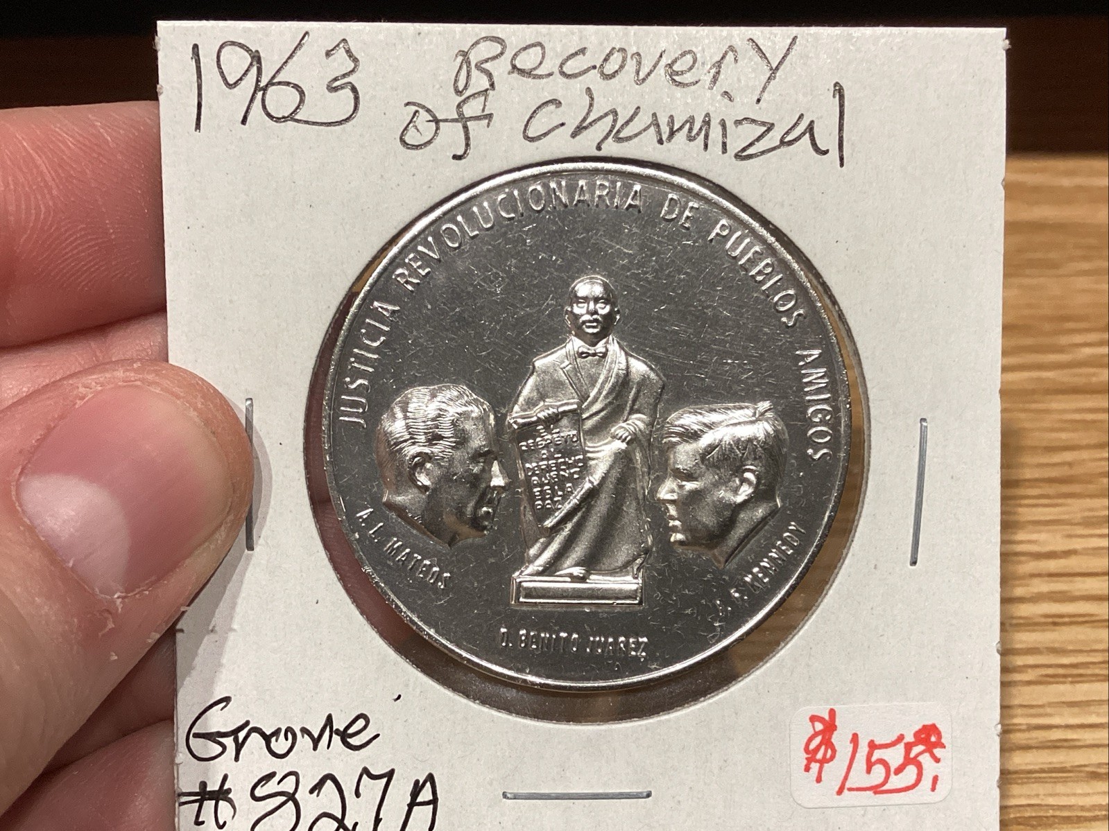 Mexico Mint Medal Silver Grove 827A 1963 Recovery Of Chamizal