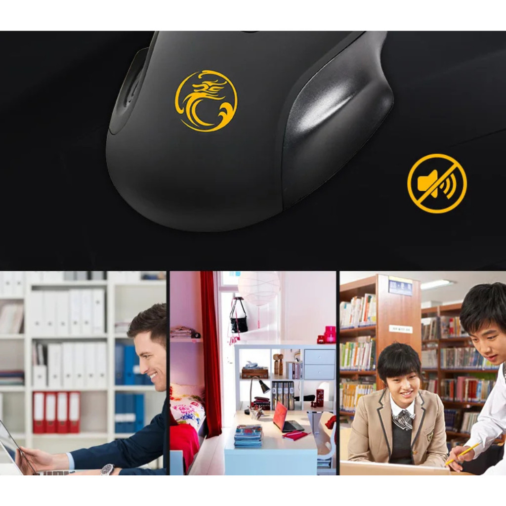 Wireless Silent Mouse 2.4G USB Battery Optical Tracking Computer Mouse Receiver