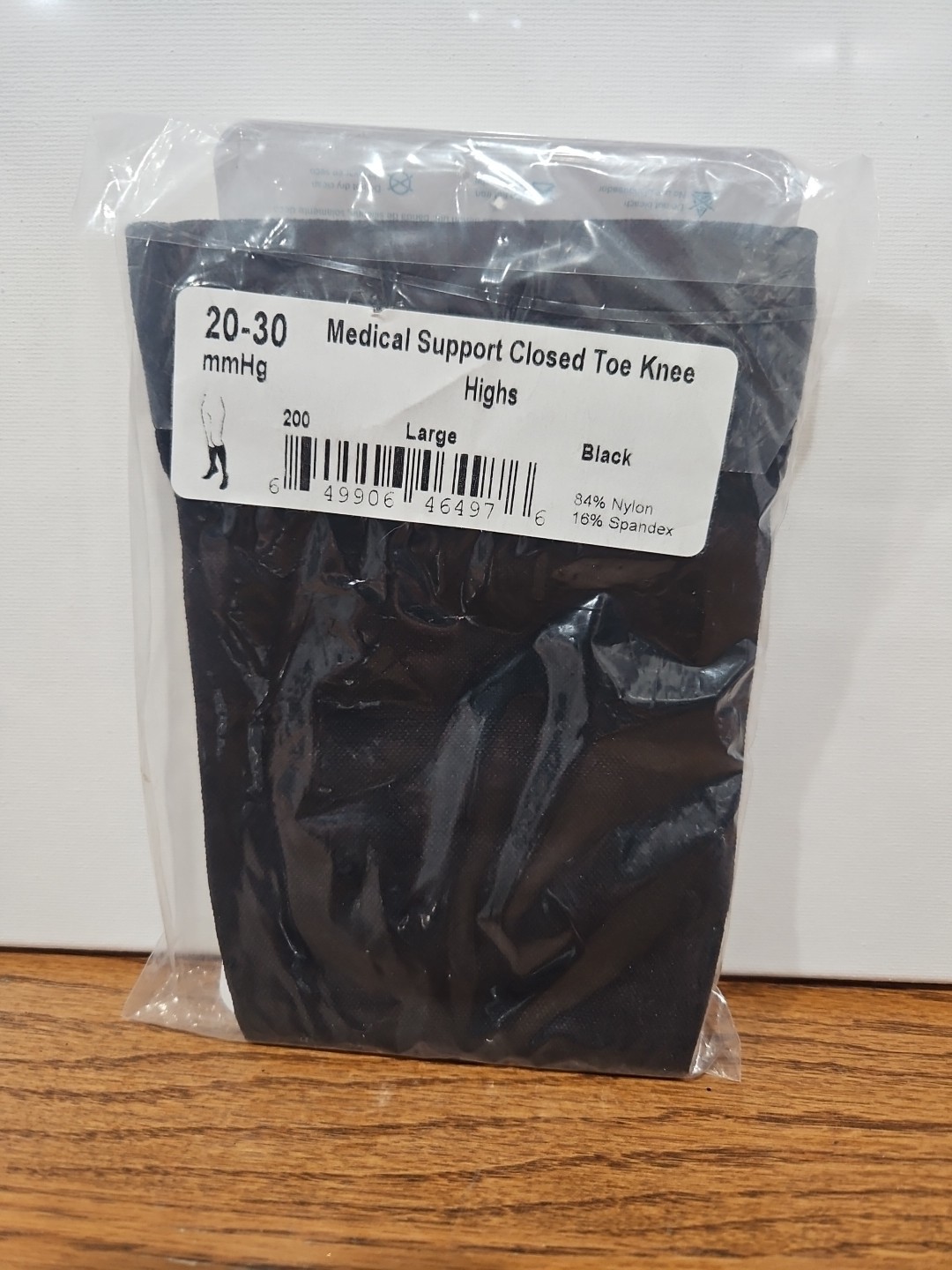 AMES WALKER LARGE P200 20-30mmHg Compression Socks Medical Support Black