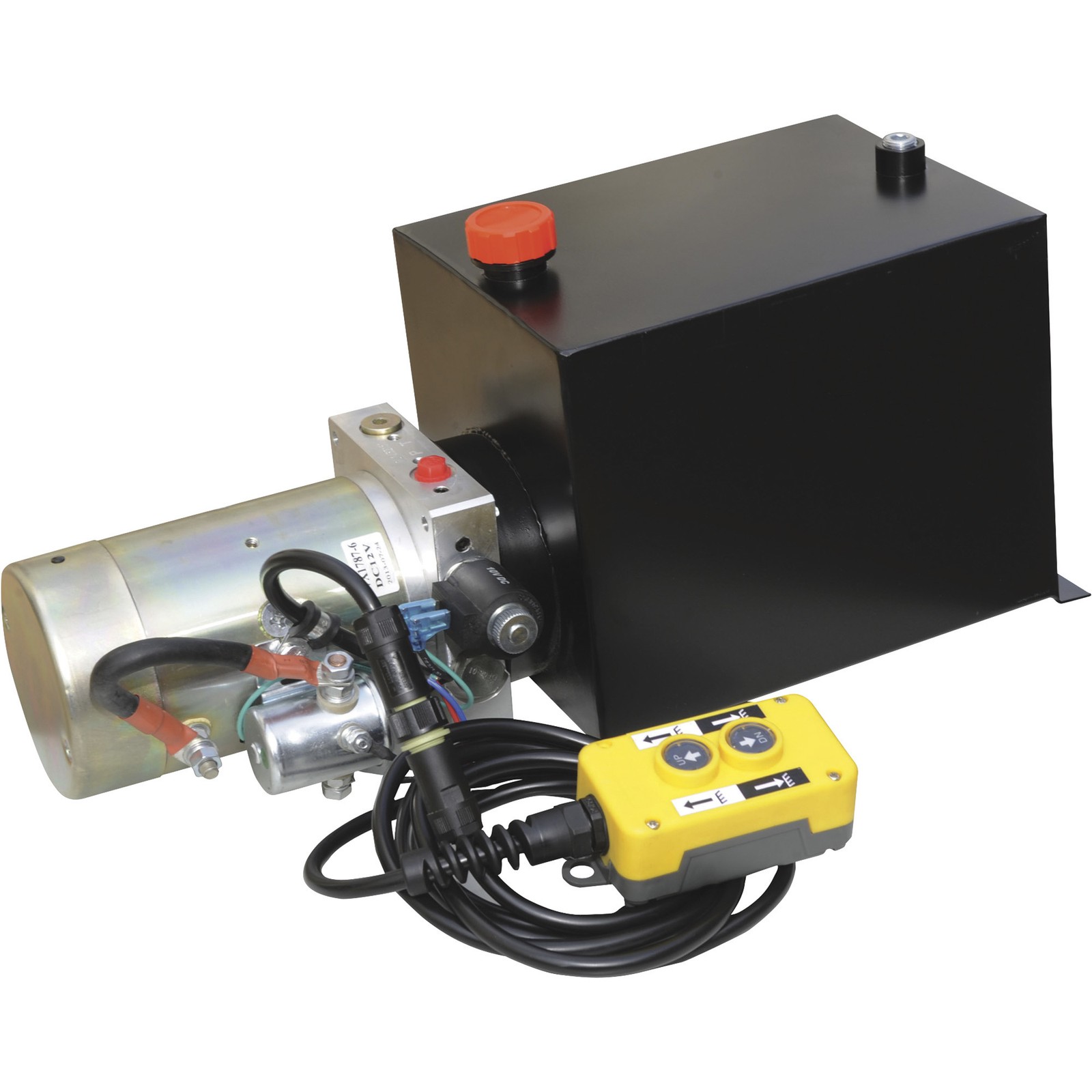 NorTrac Single-Acting Dump Trailer Power Unit, 12V, 1.5 GPM, 2900 PSI,
