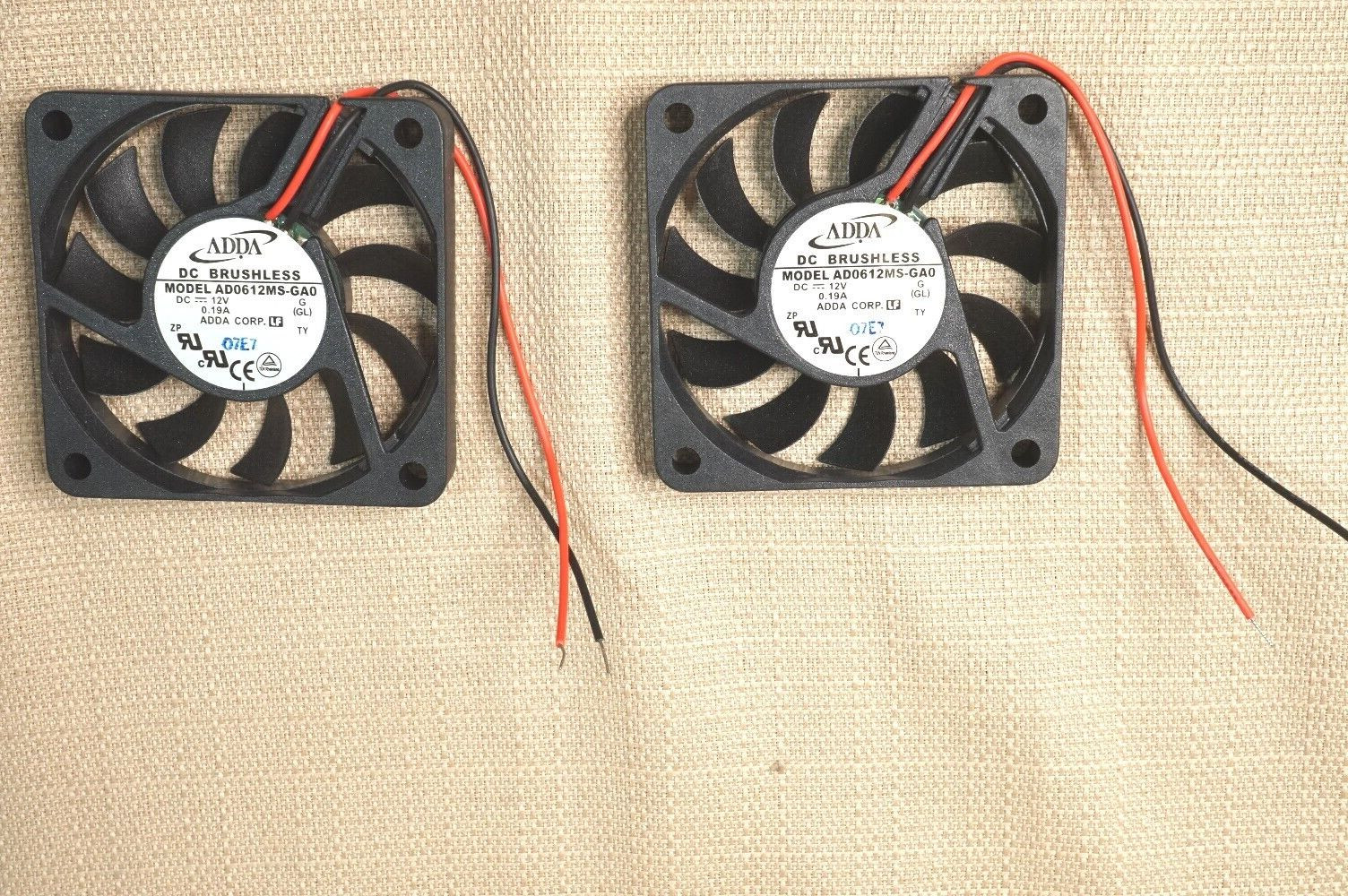 Lot of 2 - Dell Power Supply Fan 60mm ADDA fan 12V DC 60mm AD0612MS-GA0