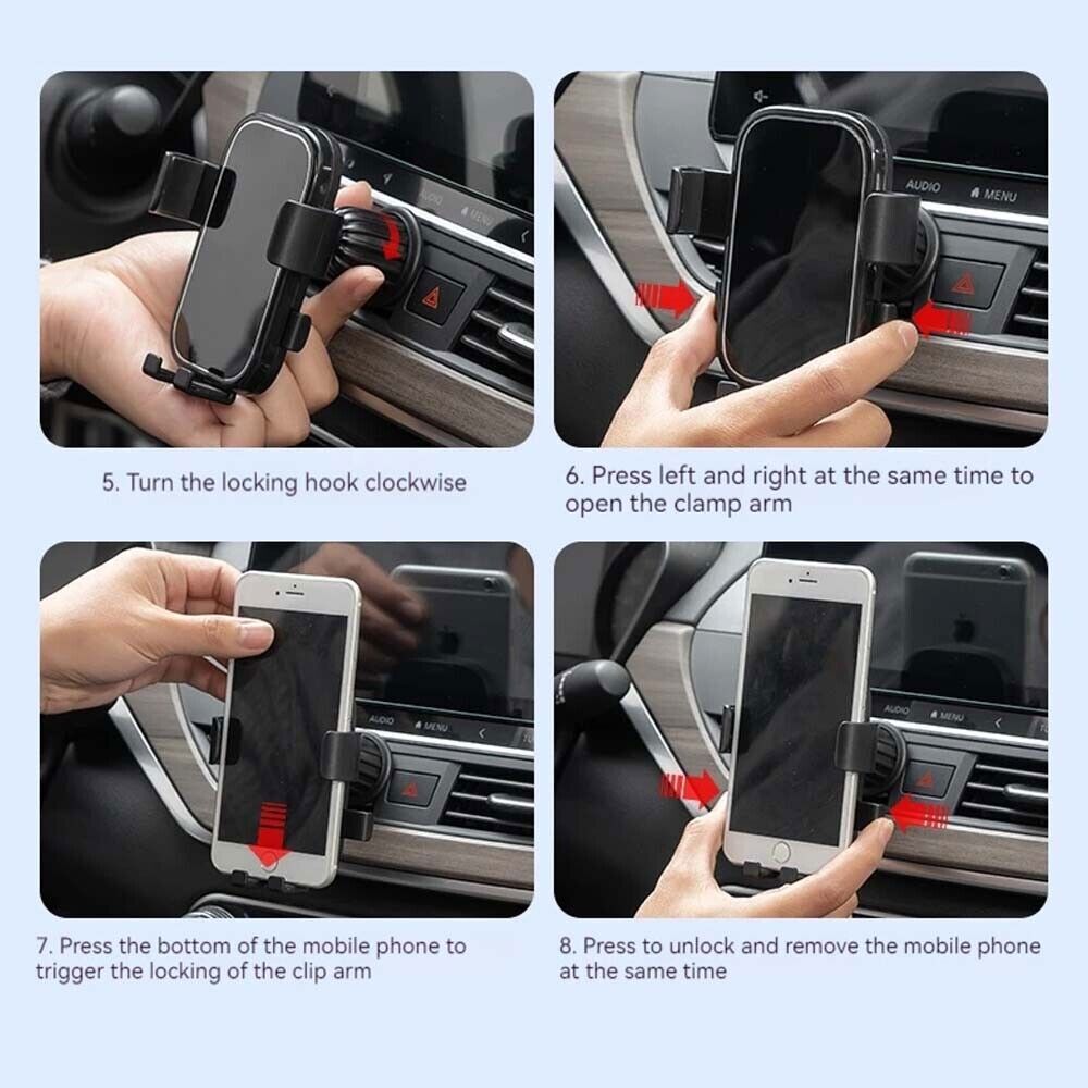 Air Vent Car Phone Holder Universal Car Mount for iPhone 16 15 Samsung Phone GPS