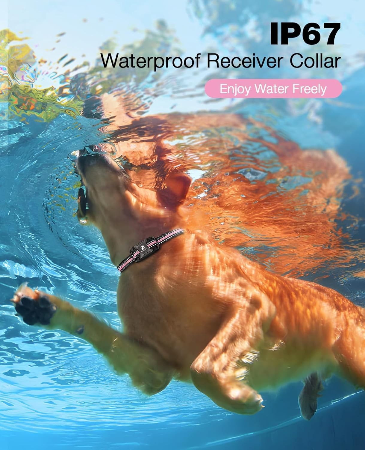 Dog Shock Collar Waterproof Training 3300Ft Adjustable Safe Vibration Beep
