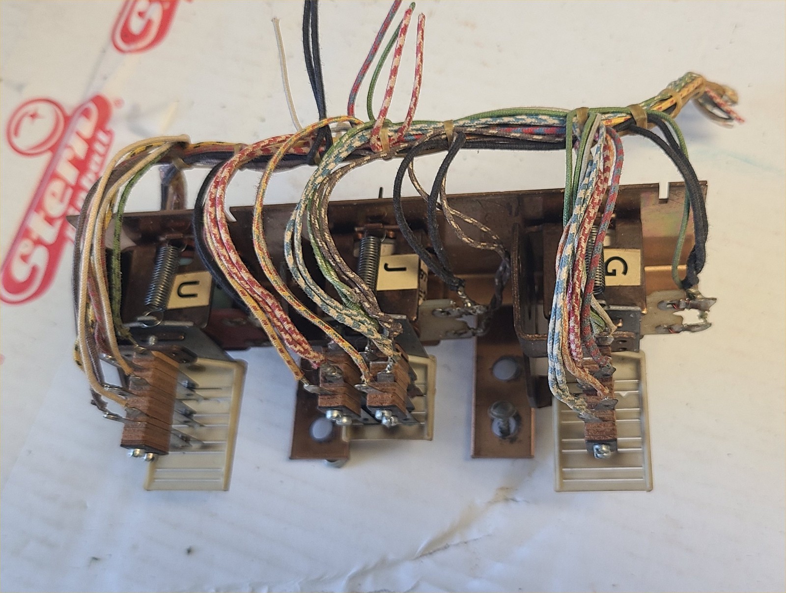 Gottlieb EM Play Ball Pinball Machine Relay Bank U J G 3 relays