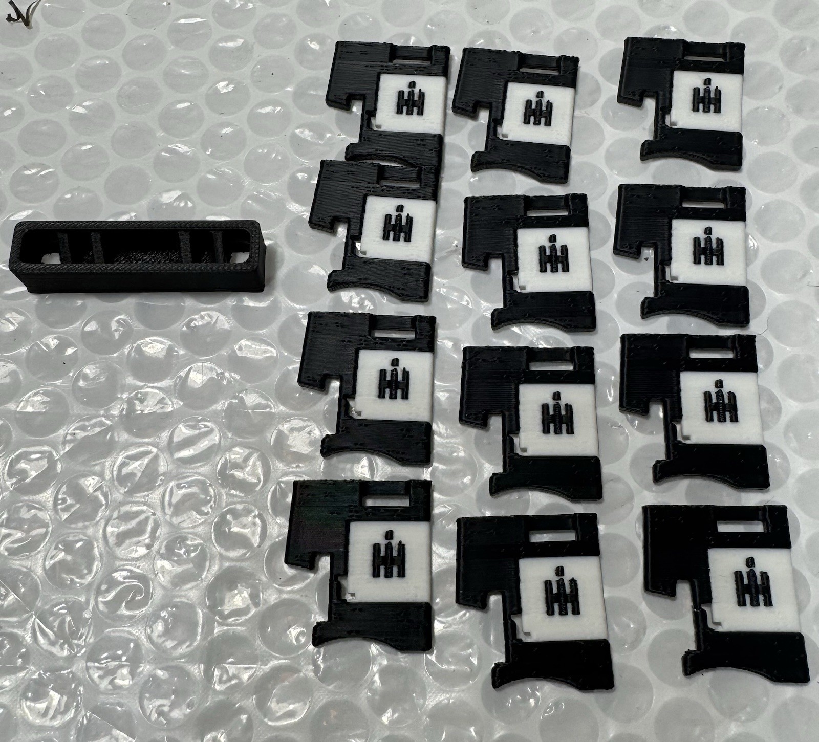 Custom Black And White Farmall international 3D printed front  weights Bracket