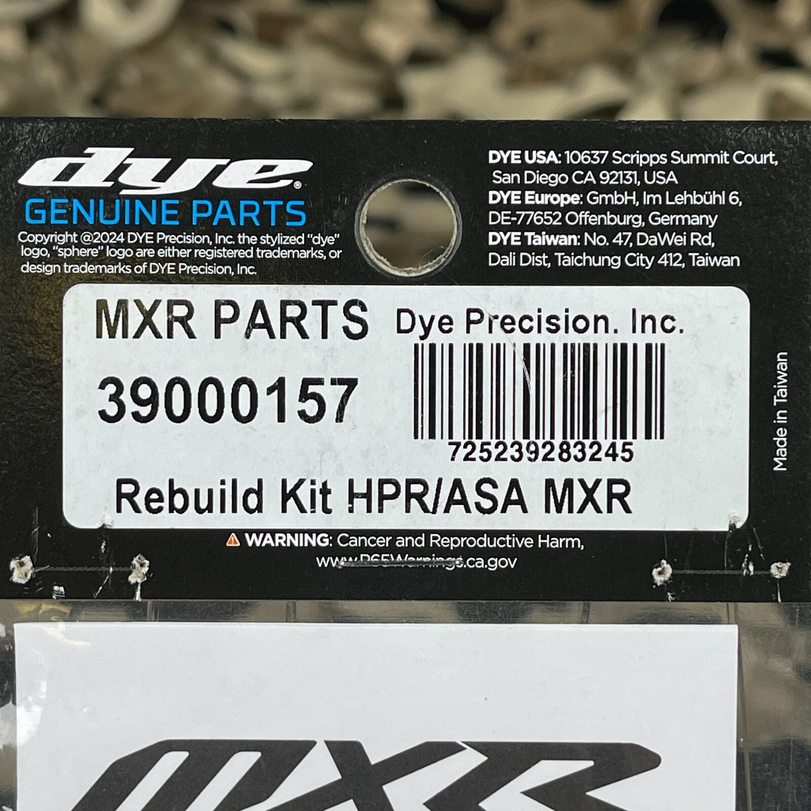 NEW Dye MXR HPR/ASA Rebuild Kit (39000157)