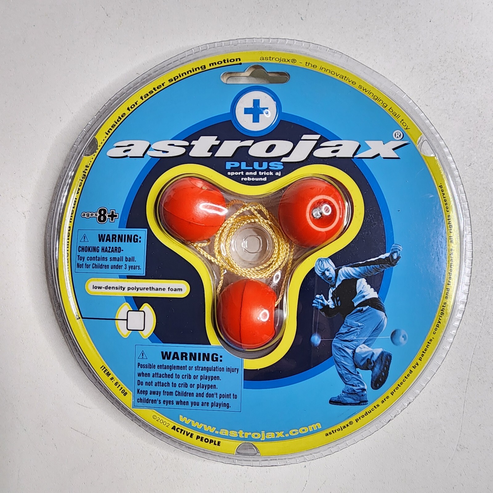 Astrojax Plus Red Spinning Toy Tricks 2002 Active People New and Sealed