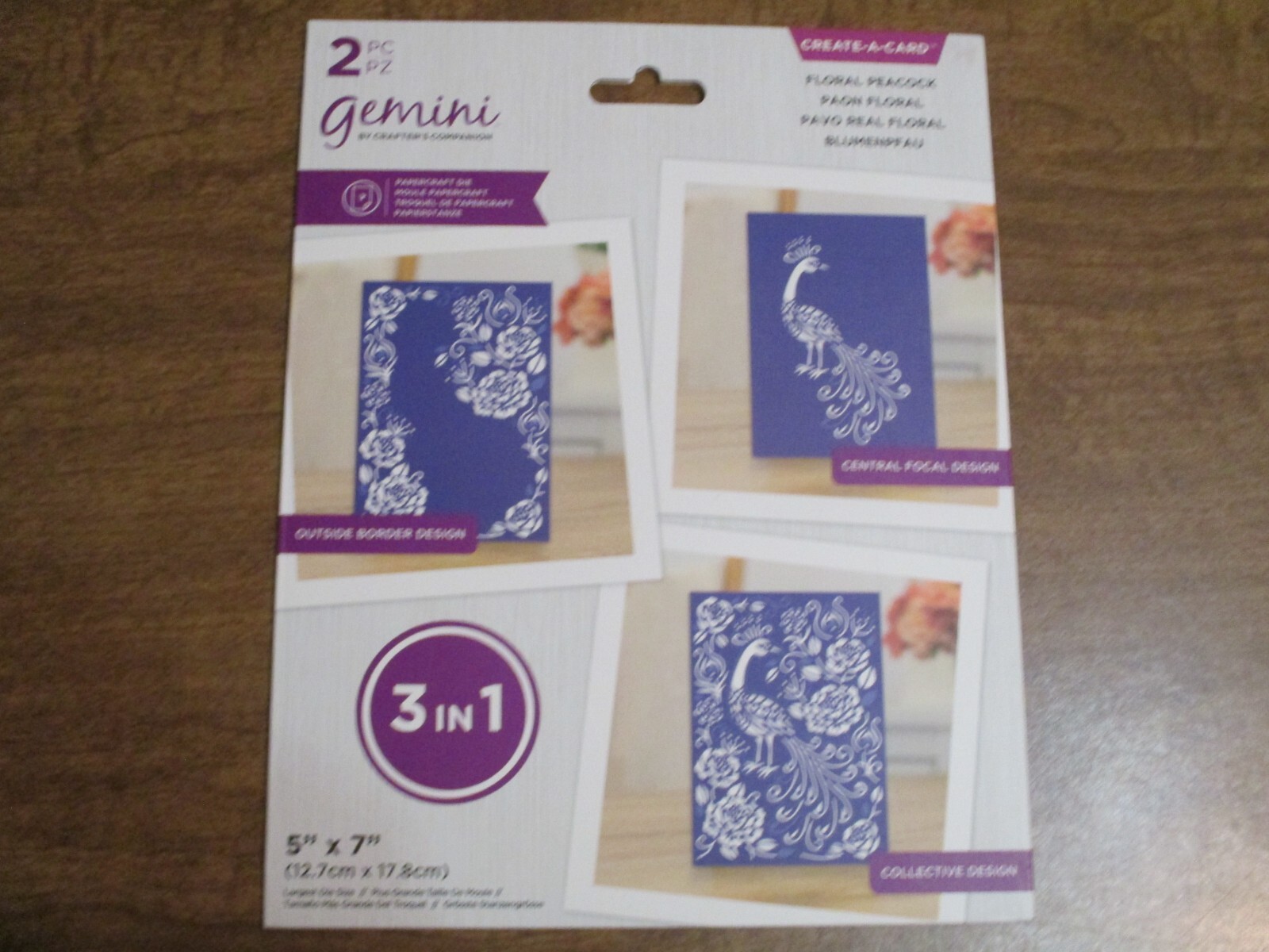GEMINI PAPERCRAFT DIE FLORAL PEACOCK