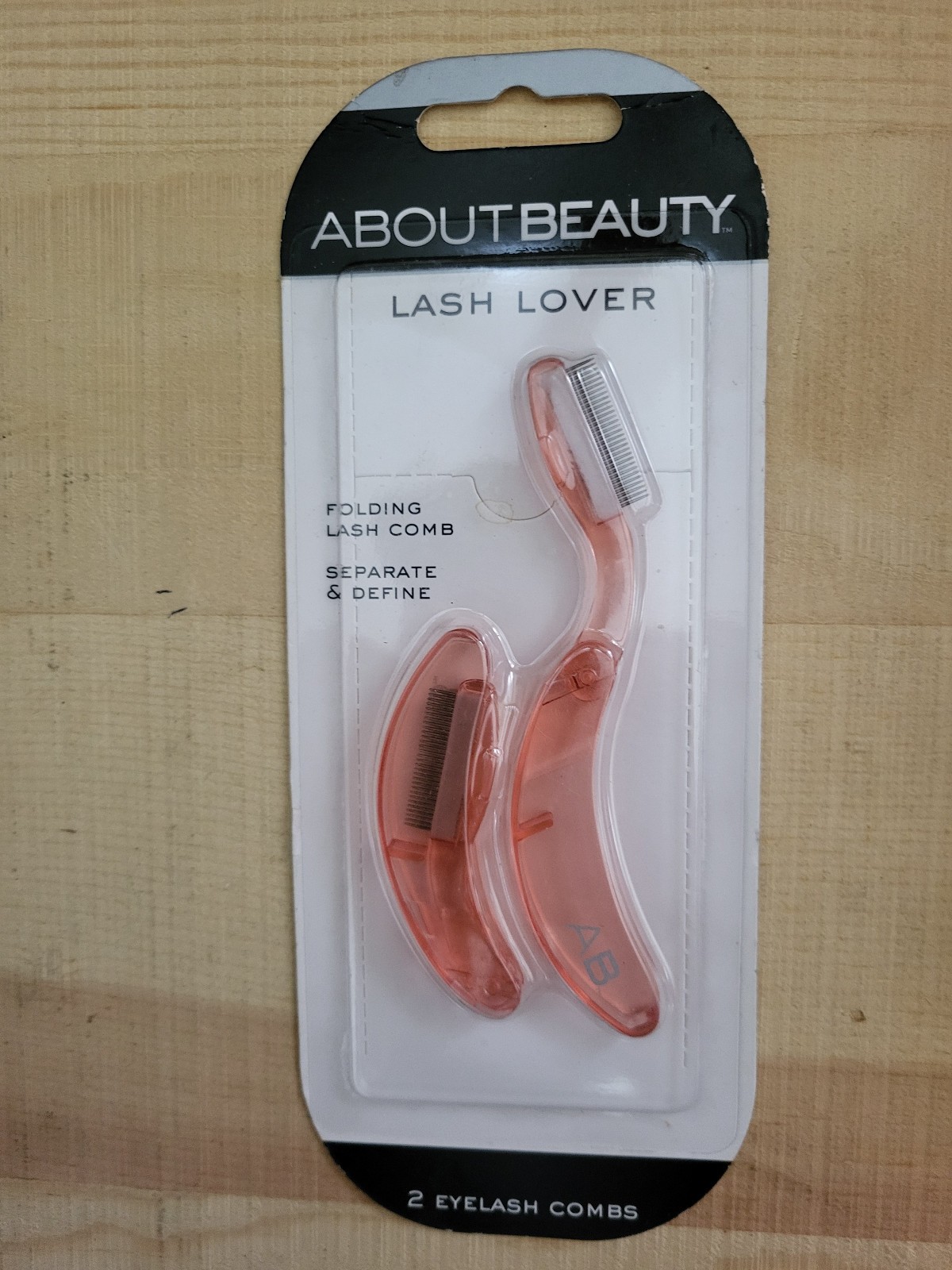 NEW About Beauty Lash Lover Folding Lash Comb Separate & Define 2 Eyelash Combs