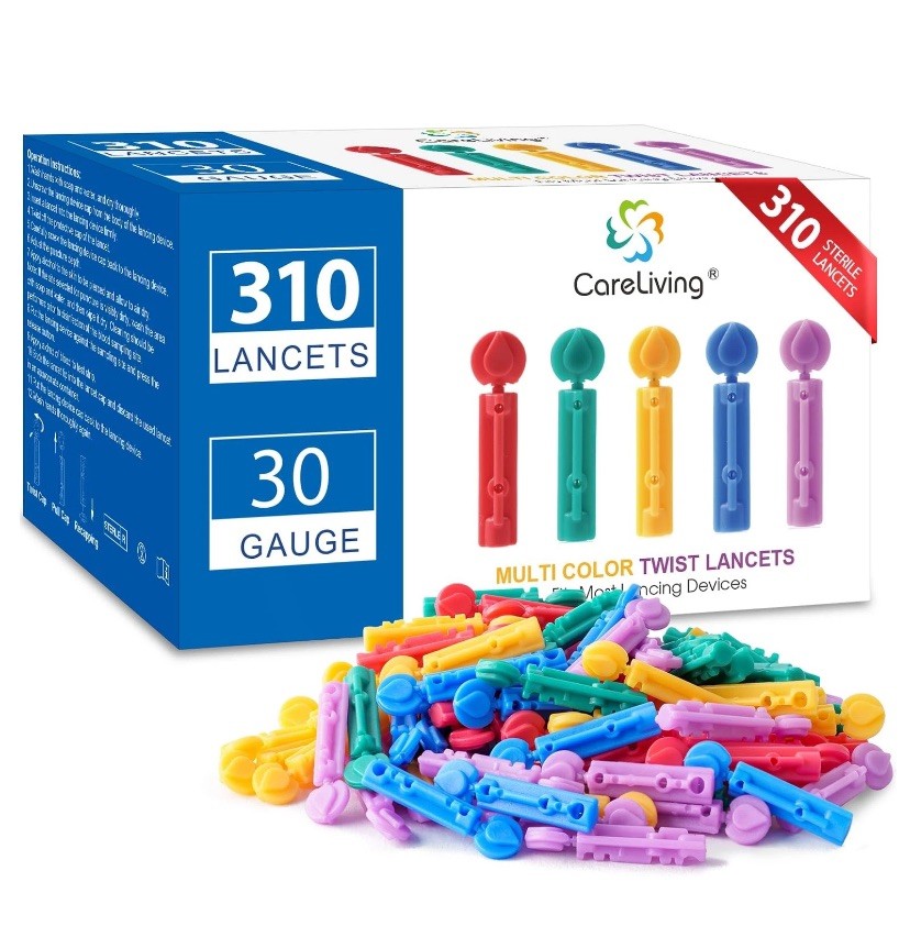 Lancets for Diabetes Testing - 30 Gauge Diabetic Lancets for Blood Testing an...