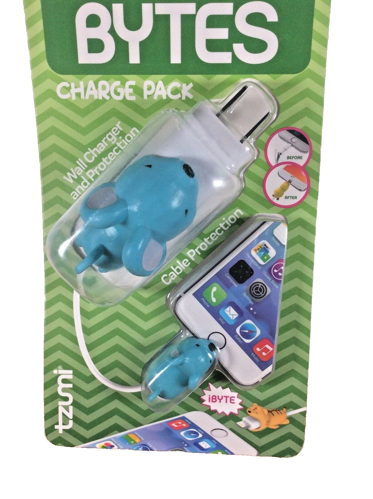 NEW Tzumi 6270 Cord Bytes Cable Protectors Charge Pack Mouse