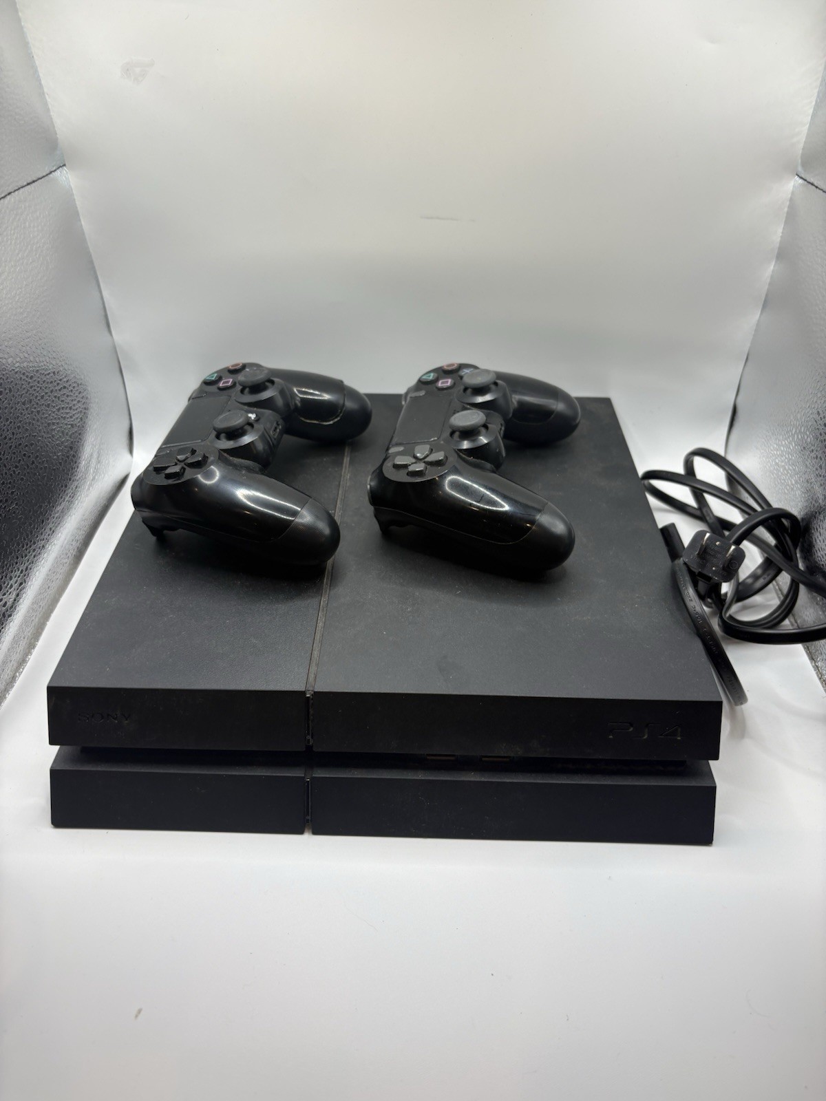 Sony PlayStation 4 Console w/ 2 Controllers And Cables - TESTED
