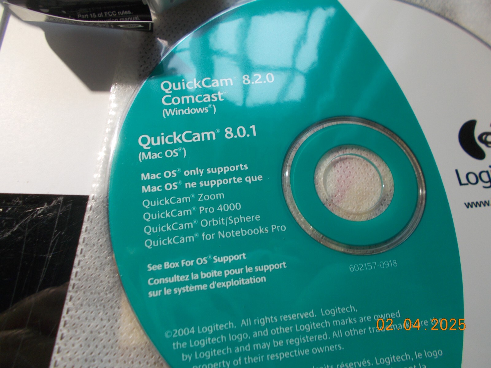 New Logitech QuickCam Messenger with Stand, QuickCam Software, Setup Booklet