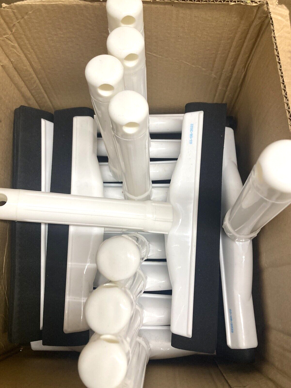 12 Pack of 10” White Counter Squeegees for Windows Mirrors Showcases Cars Trucks