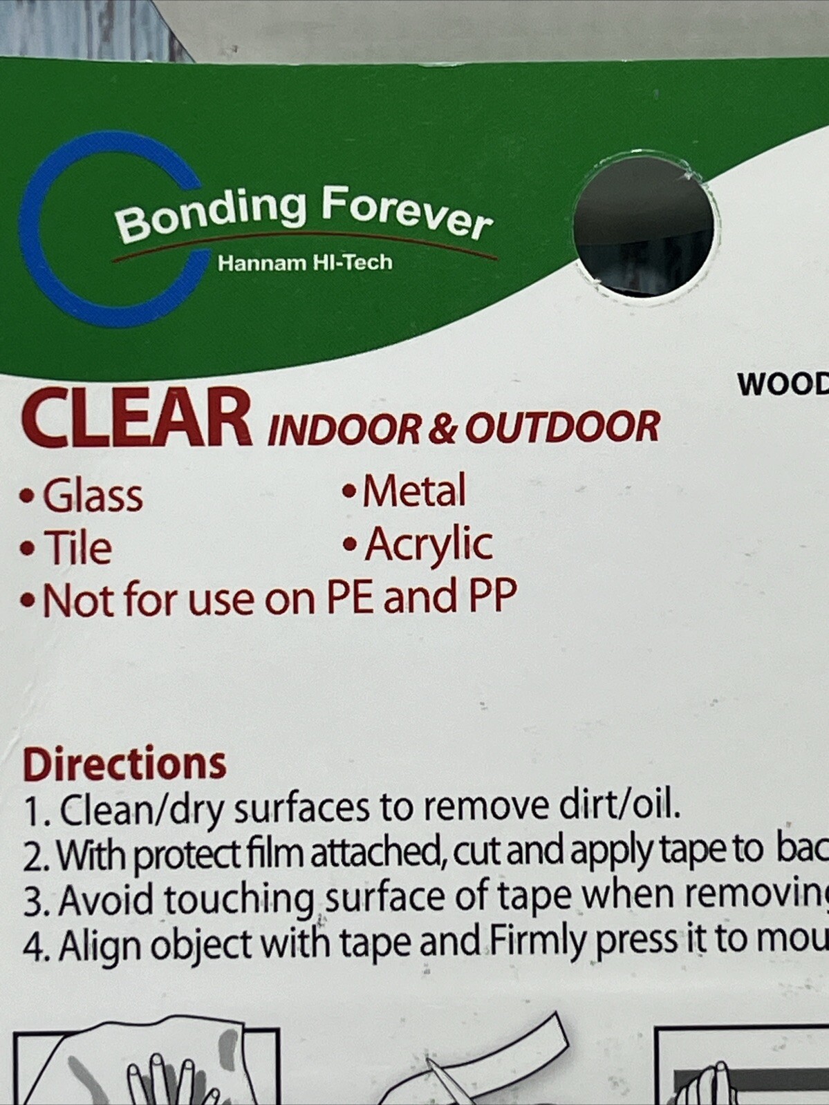 BondingForever Double Sided Mounting Tape.Holds 15 Lbs.Clear