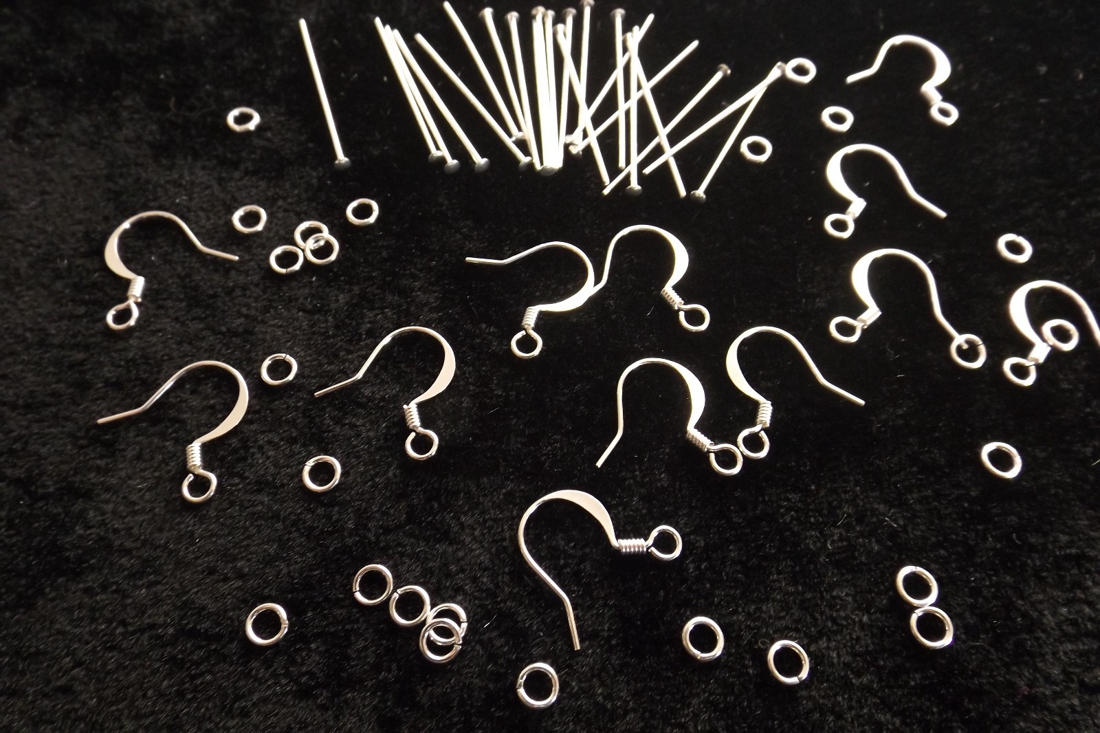 EARRING FINDING SETS FISHHOOK 22 GAUGE COPPER, SILVER, GOLD PLATED 60 PIECE SET