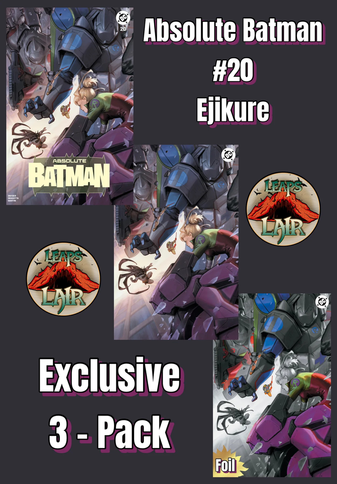 Absolute Batman #20 Ejikure Trade + Virgin + Foil Bundle LeapsLair Exclusive