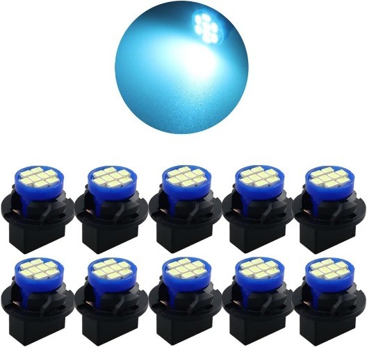10Pcs/Set Dash Instrument Ice Blue LED Light Bulbs Bright Pa Color: Light blue