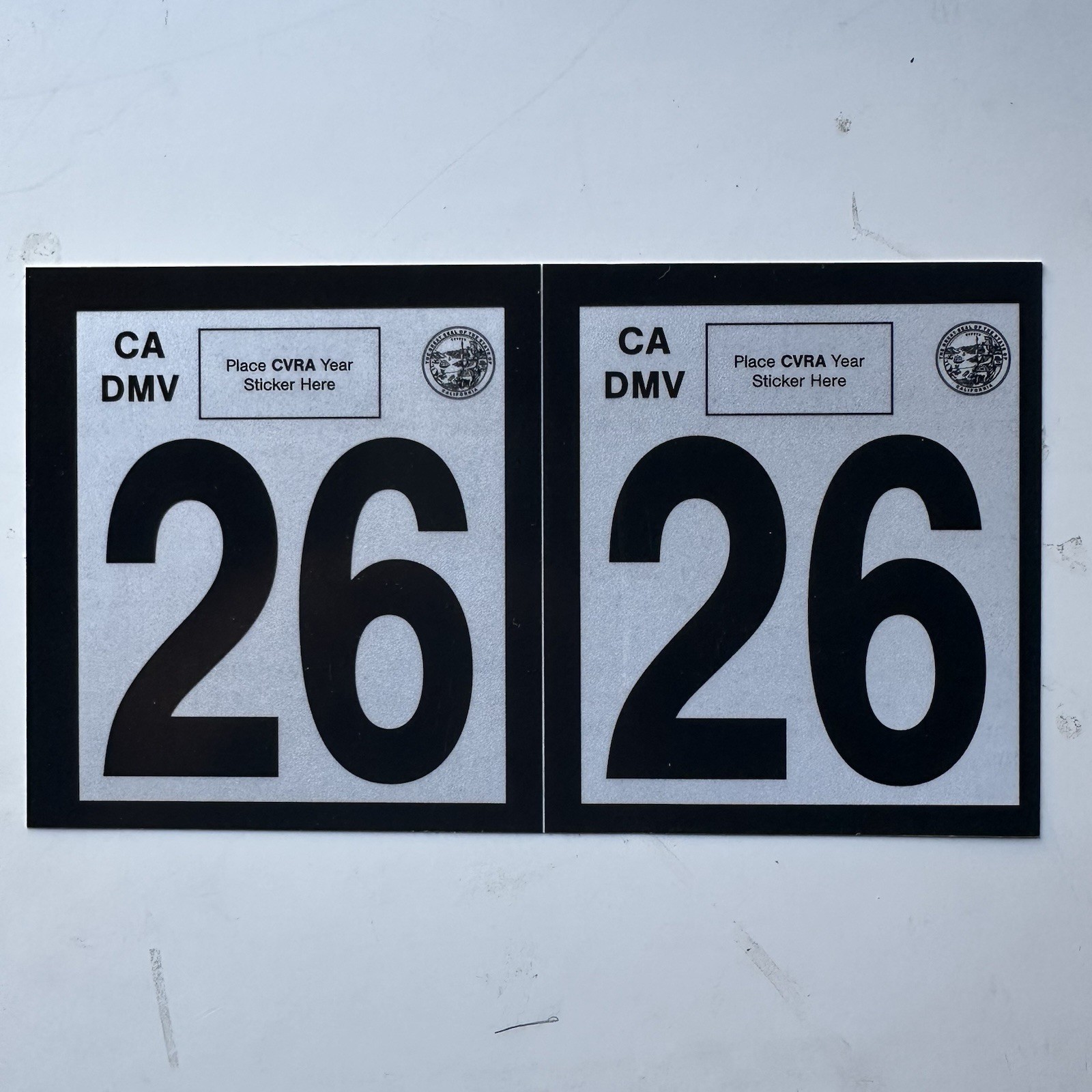 California Commercial Gross Vehicle Weight Sticker 26,000 / 26,000 WEIGHT DMV