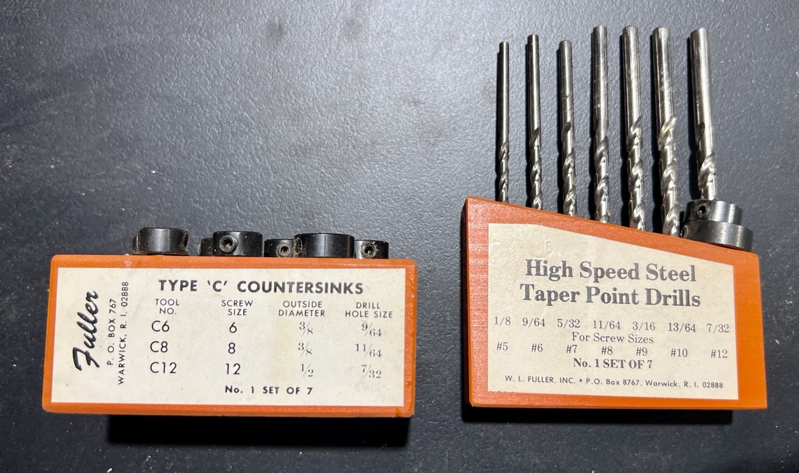 Fuller Type C Countersink And Tapered Bits. Woodworking