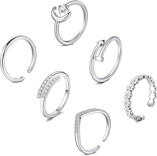 Zolure Stainless Steel Toe Rings and Anklets for Women #2 silver toe ring