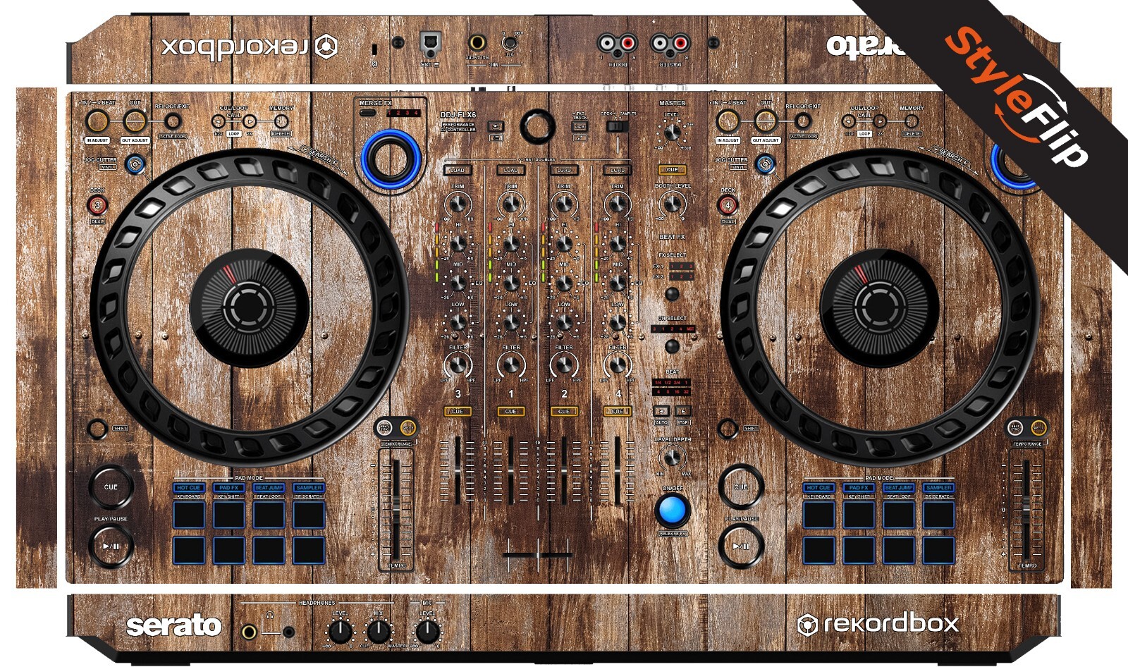 Pioneer DDJ-FLX6 Skin | Wood #1 | Protective Decal | StyleFlip Skins