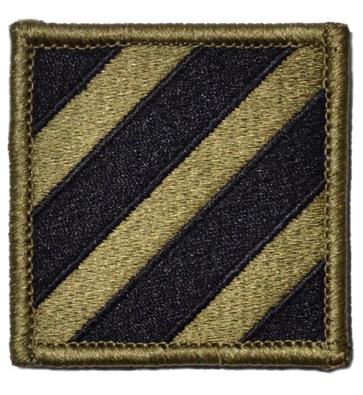 US Army 3rd Infantry Division Subdued OCP Hook Back Military Patches