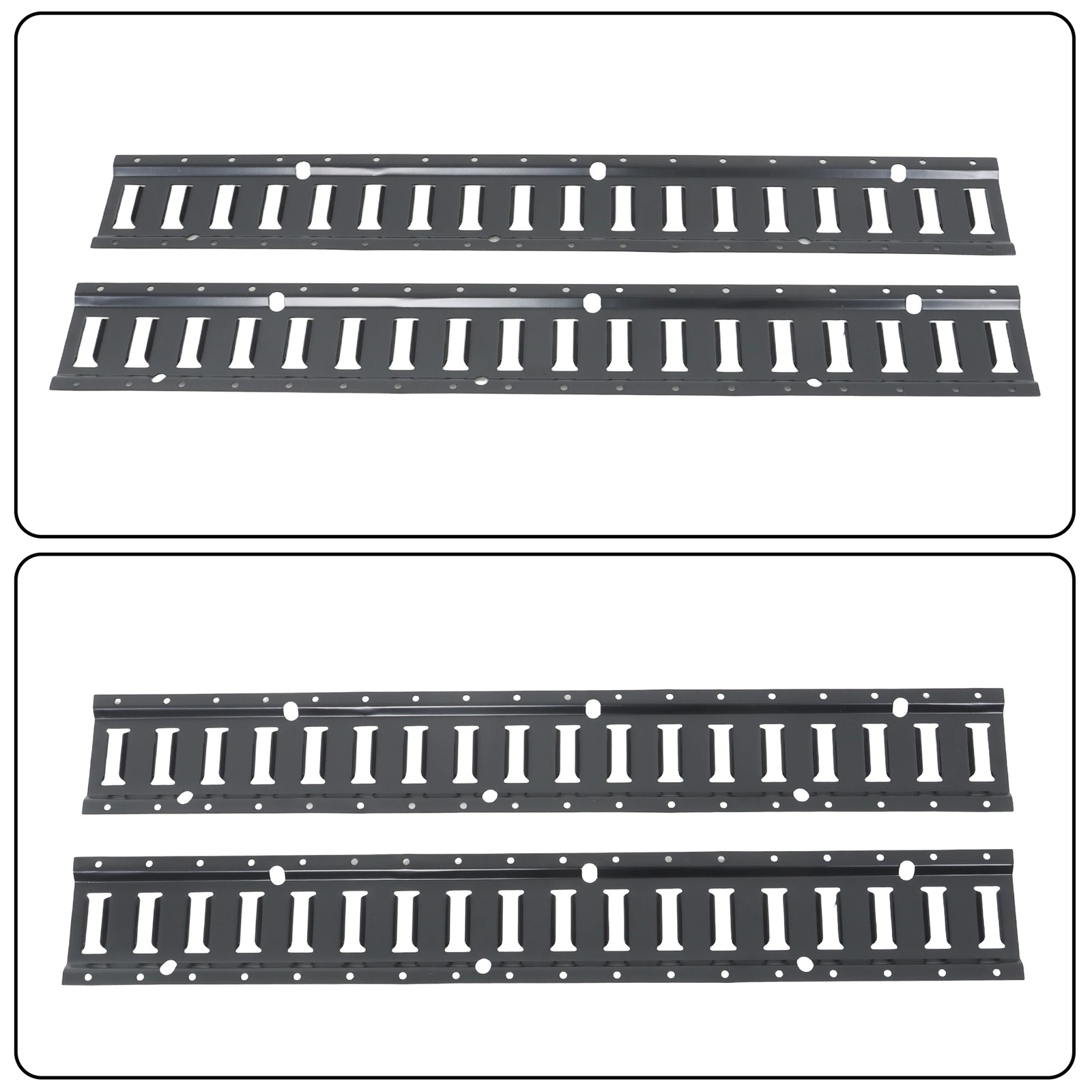 8 Pack Enclosed Trailer 3ft Powder-Coated Steel E Track Rails Tie Down