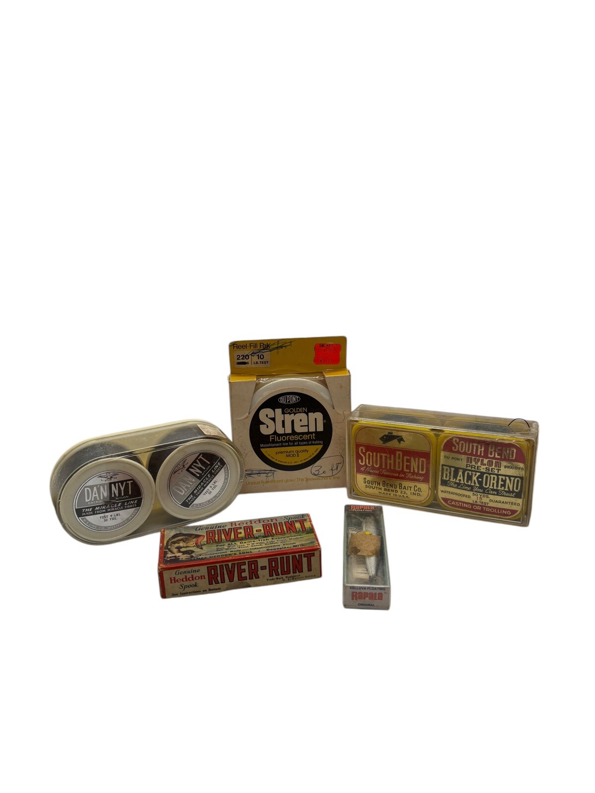 Lot Of Vintage fishing Equipment Fishing Line & Rapala Floater