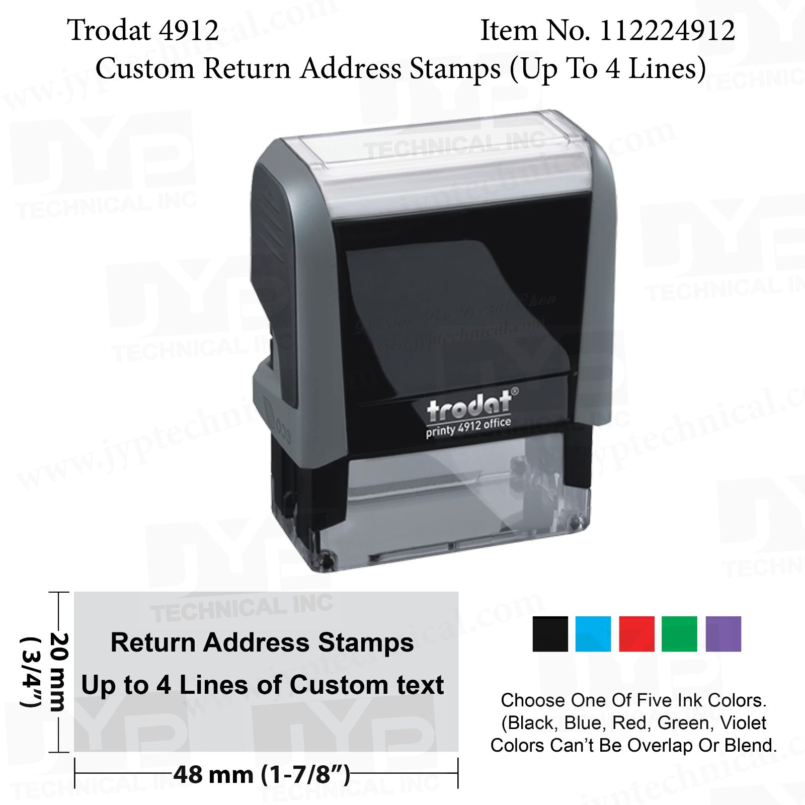 Custom Return Address Stamp-Trodat 4912 Self-inking Rubber Stamp
