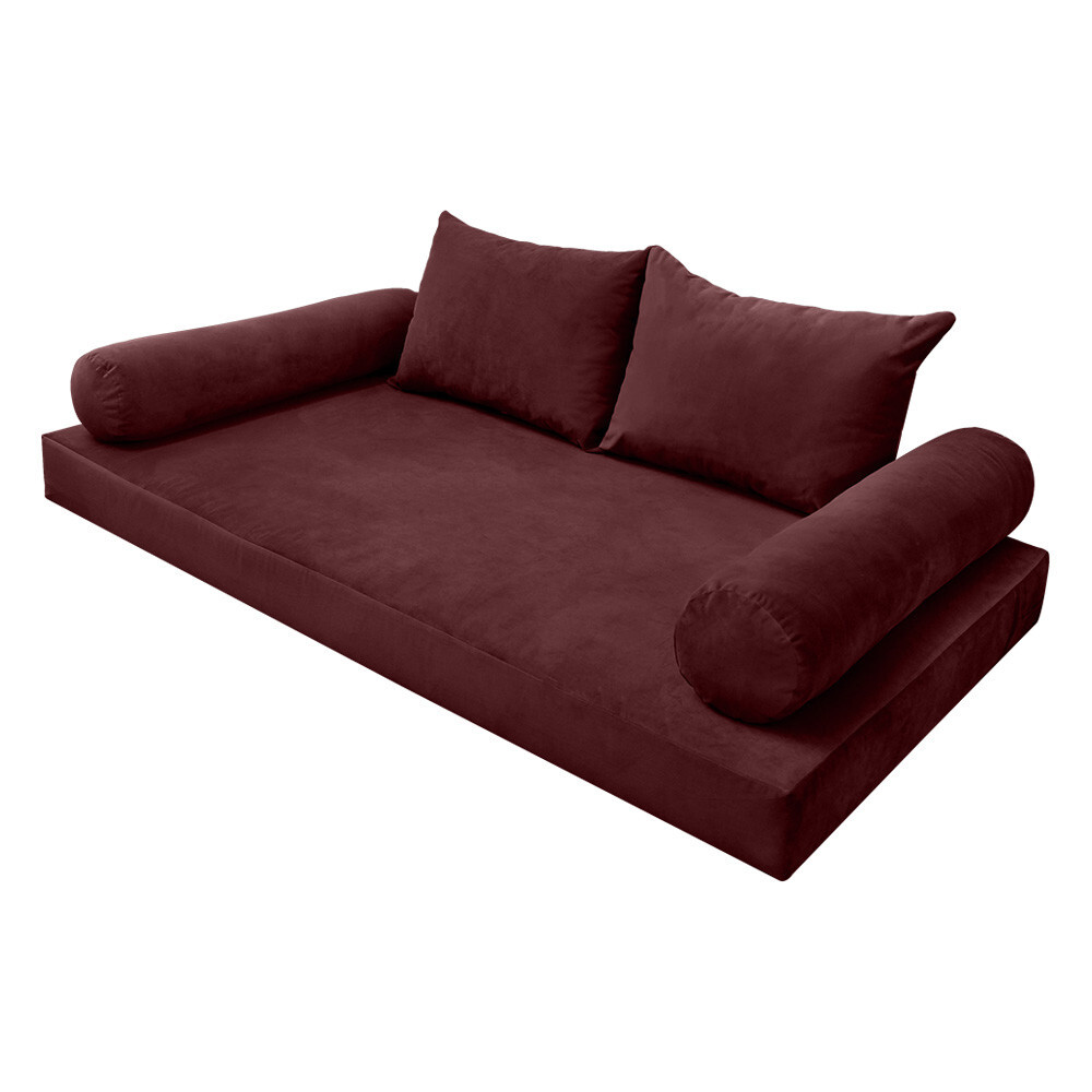 |SLIPCOVER ONLY| S.V4 Velvet Indoor Daybed Mattress Pillow Knife Edge Full AD368