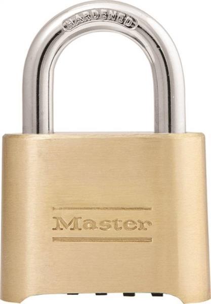 NEW MASTER LOCK 175D BRASS STEEL COMBINATION PADLOCK 5/16" X 1"  6903660