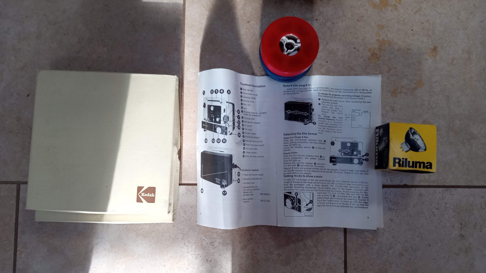 Eumig Mark 610D Projector in Excelent Condition With Reels Case Manuals Etc